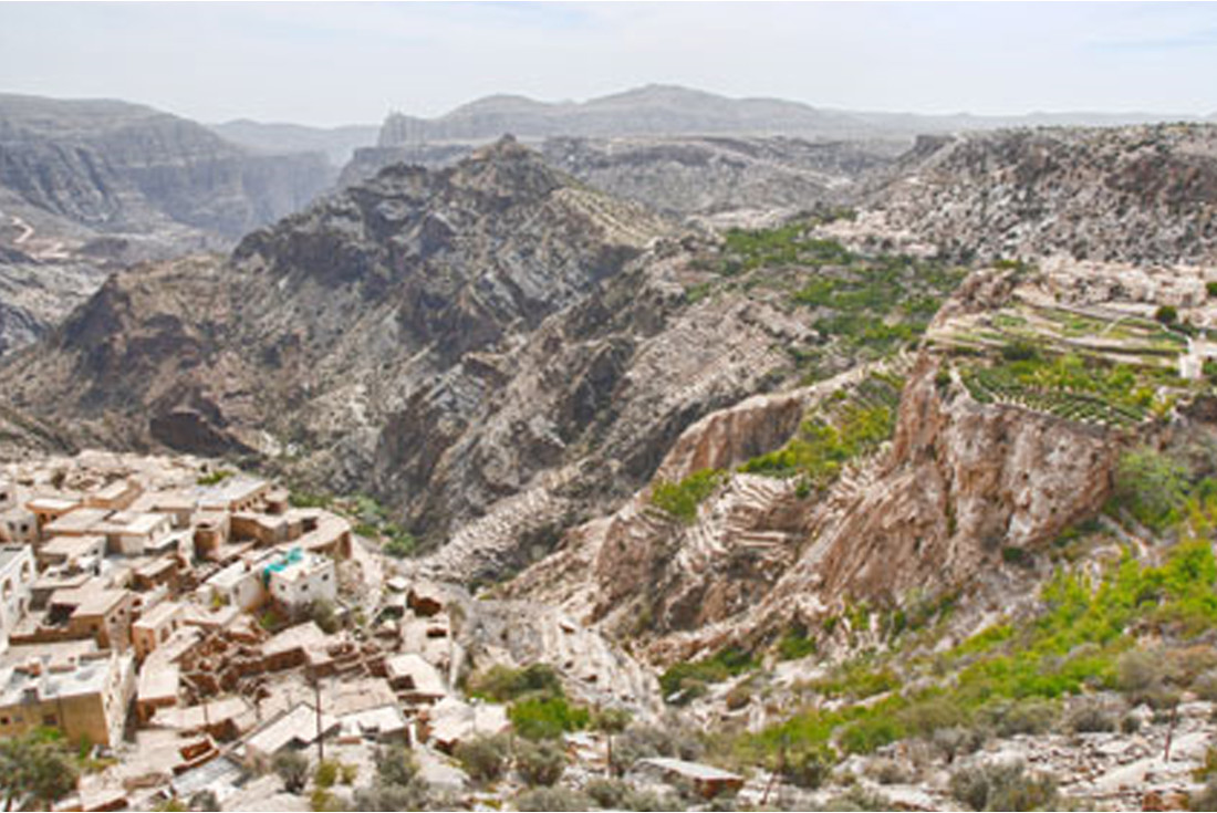 The view from Diana's lookout on top of Jebel Akhdar 