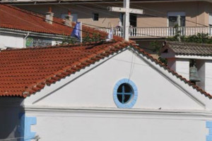 A church and a mosque in Krios