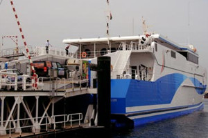 Taking the ferry to Muscat
