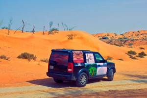 Driving in the desert of Ras Al Khaimah